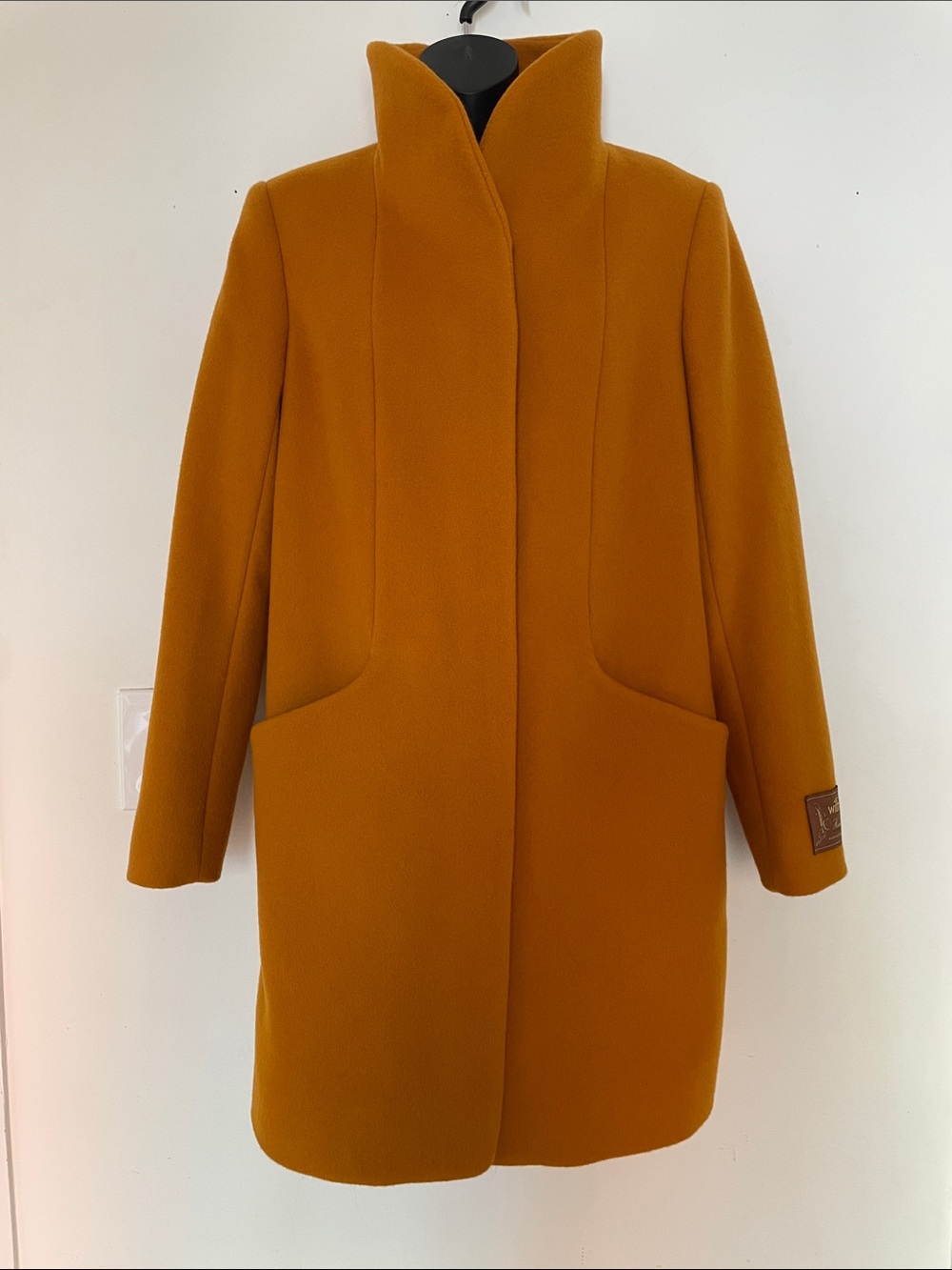 Aritzia burnt Orange Wool Cocoon Coat